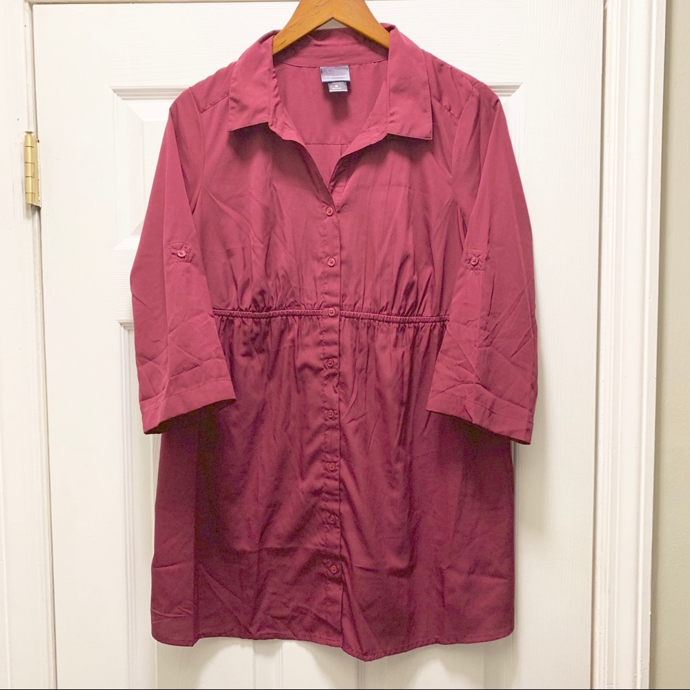 Oh, baby by Motherhood Purple Maternity Blouse